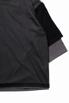 Load image into Gallery viewer, OBLADI TWO LAYER IN OVER SIZE HALF SLEEVE T SHIRT (GRAY)