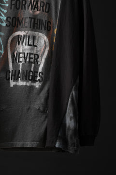 画像をギャラリービューアに読み込む, CHANGES exclusive VINTAGE REMAKE L/S TOPS (MULTI BLACK #H)