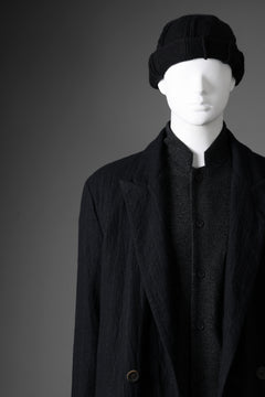 Load image into Gallery viewer, forme d&#39;expression Double Breasted Long Coat (Black)