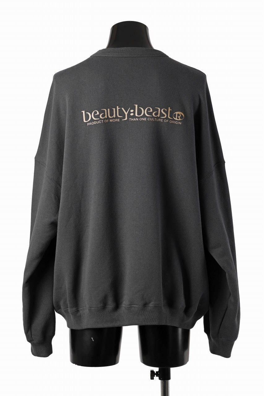 Load image into Gallery viewer, beauty : beast MONTAGE CREWNECK SWEAT SHIRT (D.GRAY)