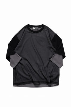 Load image into Gallery viewer, OBLADI TWO LAYER IN OVER SIZE HALF SLEEVE T SHIRT (GRAY)