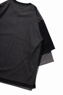 Load image into Gallery viewer, OBLADI TWO LAYER IN OVER SIZE HALF SLEEVE T SHIRT (GRAY)