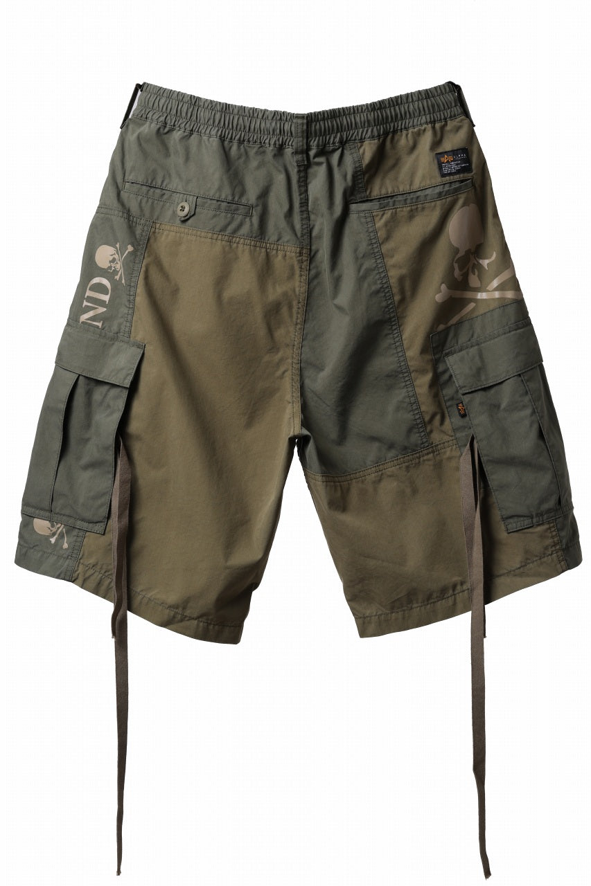 【新品未開封：L】mastermind x ALPHA カーゴショーツ オリーブ mastermind WORLD x ALPHA INDUSTRIES CARGO SHORTS (OLIVE)の商品