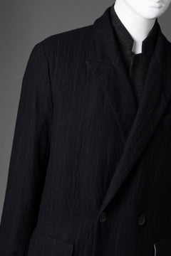 Load image into Gallery viewer, forme d&#39;expression Double Breasted Long Coat (Black)