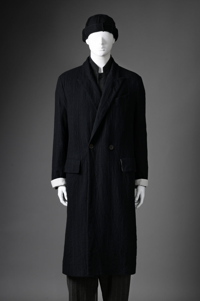 forme d'expression Double Breasted Long Coat (Black)