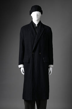 Load image into Gallery viewer, forme d&#39;expression Double Breasted Long Coat (Black)