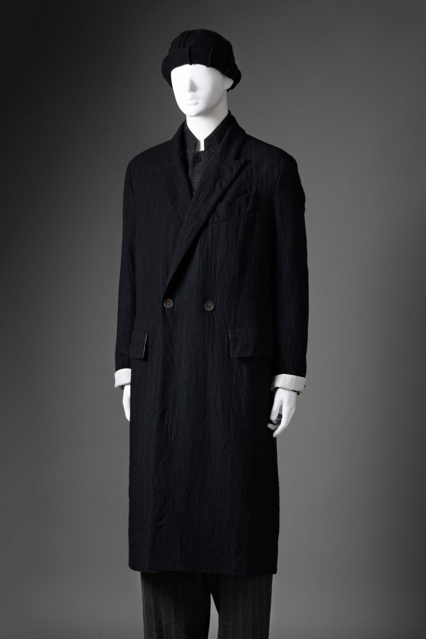 forme d'expression Double Breasted Long Coat (Black)