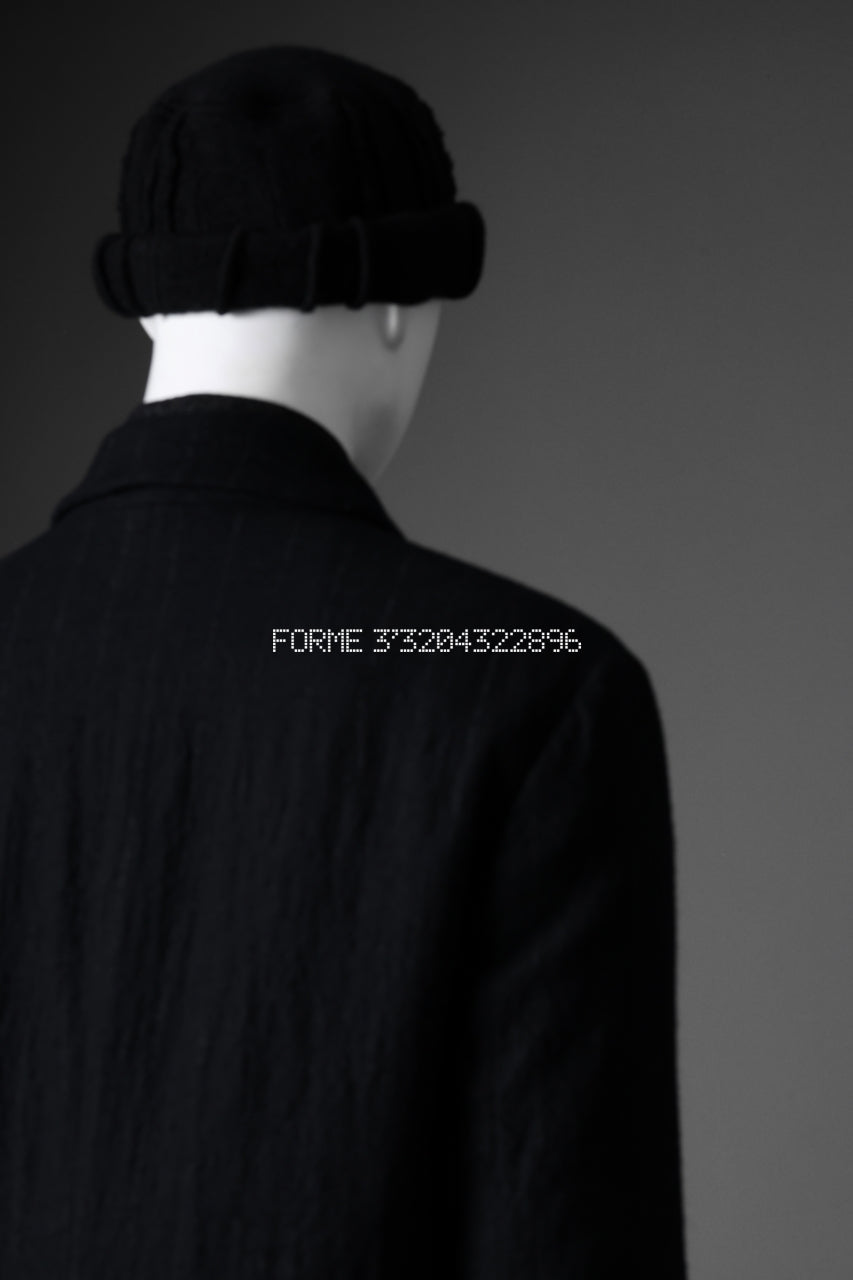 forme d'expression Double Breasted Long Coat (Black)