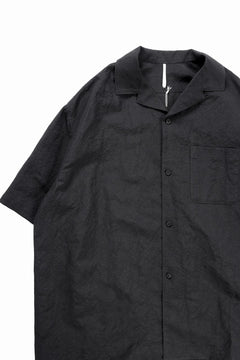 画像をギャラリービューアに読み込む, sus-sous open collar S/S shirt / L/W tumbler (BLACK)