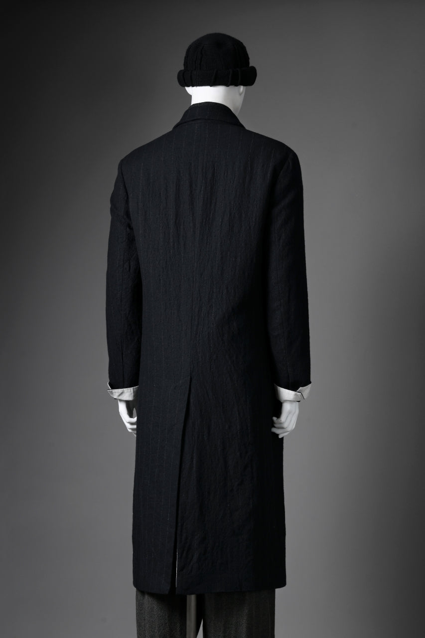 Load image into Gallery viewer, forme d&#39;expression Double Breasted Long Coat (Black)