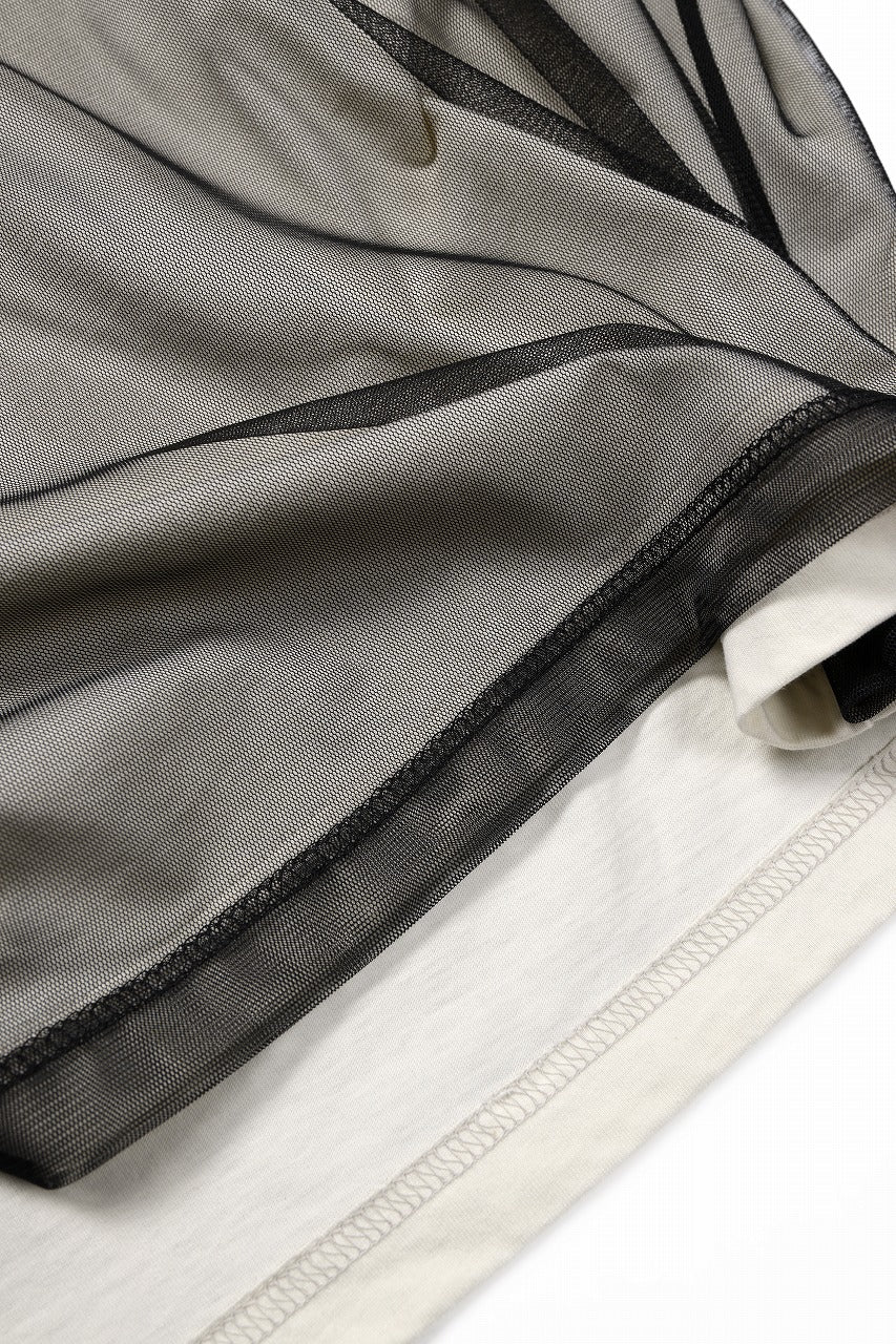 画像をギャラリービューアに読み込む, OBLADI TWO LAYER IN OVER SIZE HALF SLEEVE T SHIRT (BEIGE)