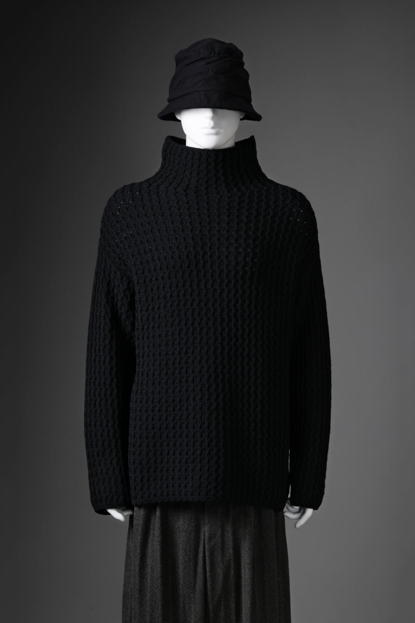 forme d'expression Chunky Ribbed Knit Sweater (Black)