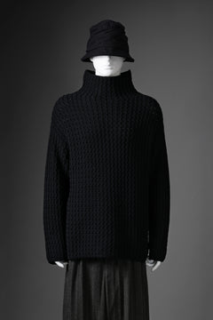 画像をギャラリービューアに読み込む, forme d&#39;expression Chunky Ribbed Knit Sweater (Black)