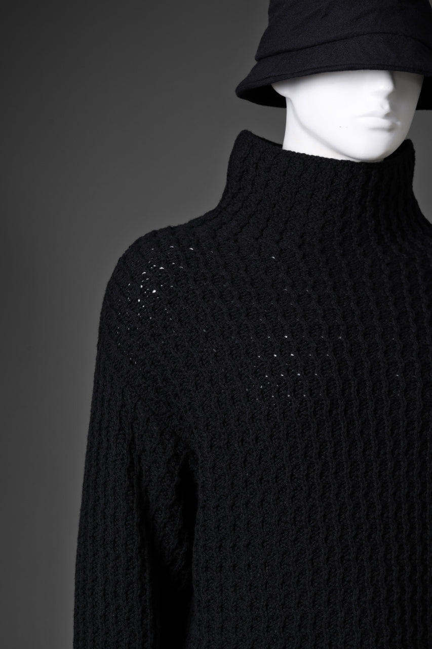 forme d'expression Chunky Ribbed Knit Sweater (Black)