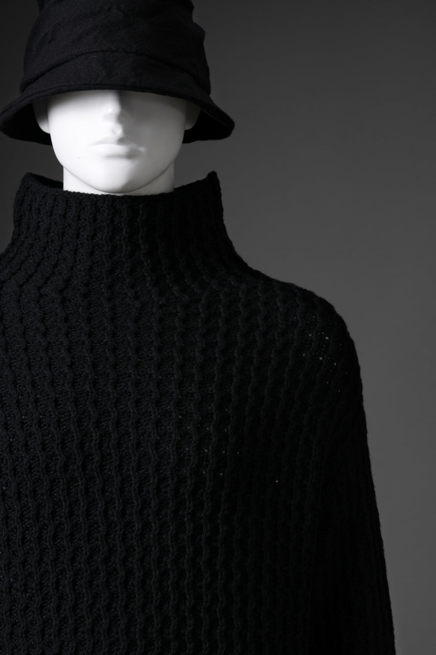 forme d'expression Chunky Ribbed Knit Sweater (Black)