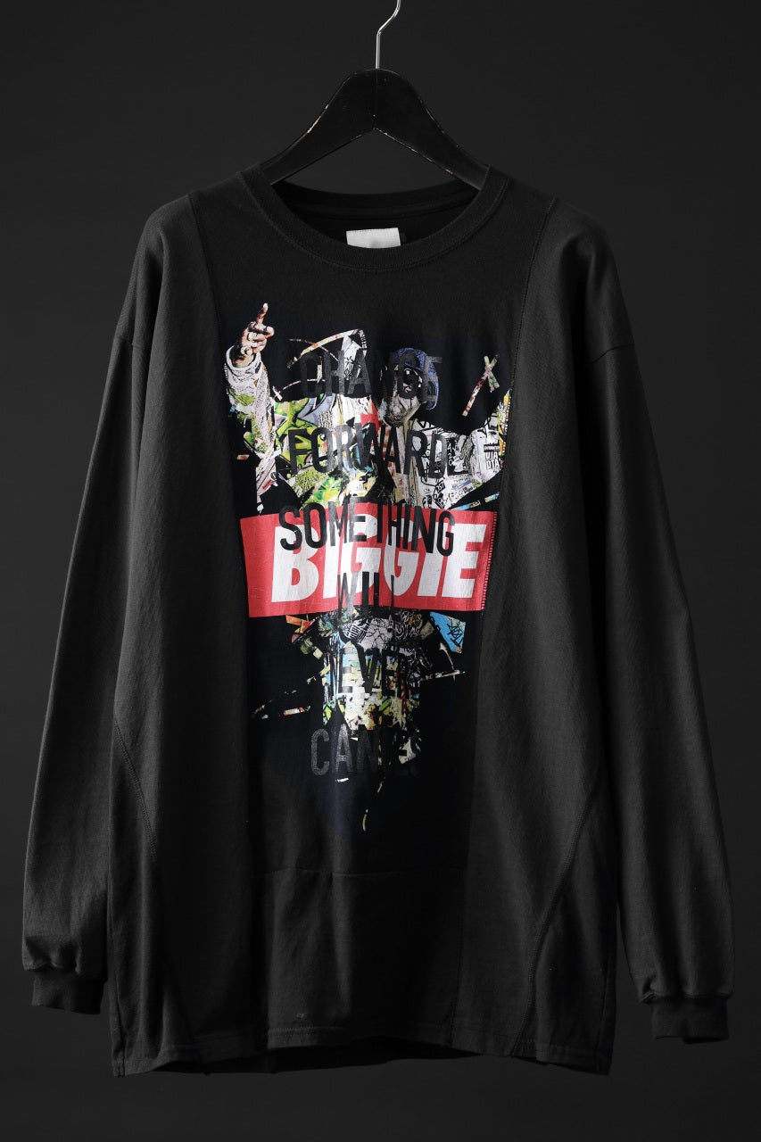 Load image into Gallery viewer, CHANGES exclusive VINTAGE REMAKE L/S TOPS (MULTI BLACK #K)