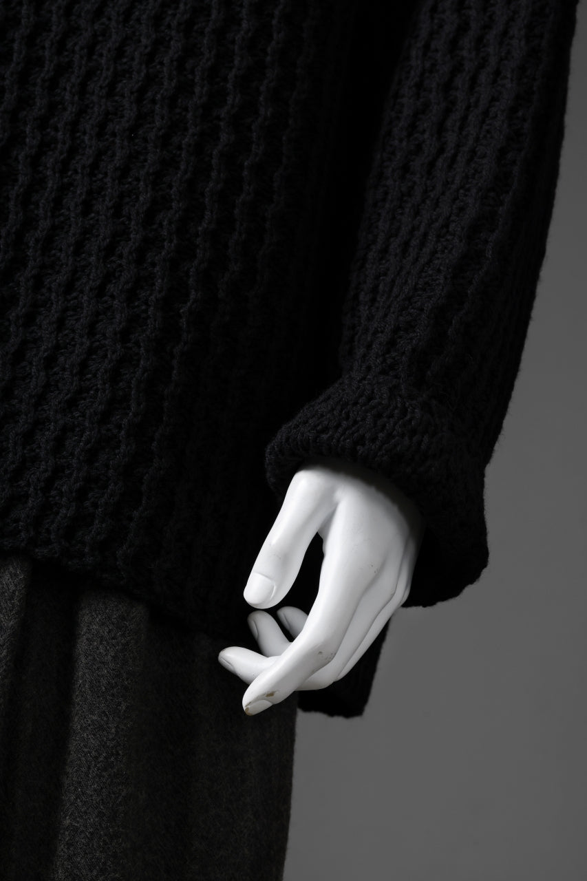 forme d'expression Chunky Ribbed Knit Sweater (Black)