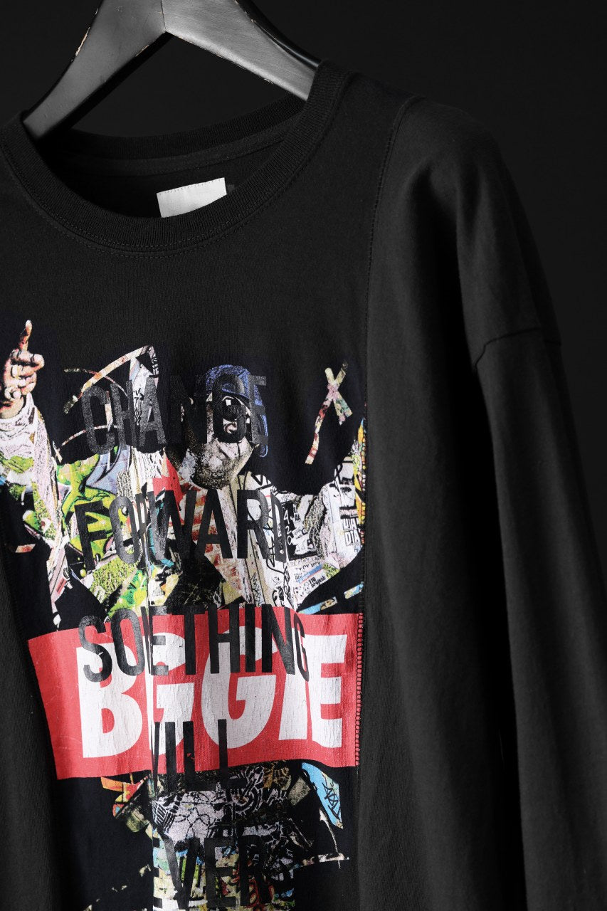 Load image into Gallery viewer, CHANGES exclusive VINTAGE REMAKE L/S TOPS (MULTI BLACK #K)