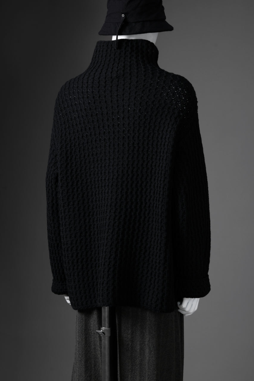 forme d'expression Chunky Ribbed Knit Sweater (Black)