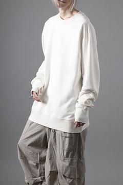 Load image into Gallery viewer, thom/krom CREW NECK TOPS / USED EFFECT COTTON SWEAT (CREAM)