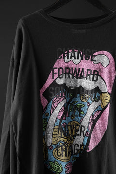 画像をギャラリービューアに読み込む, CHANGES exclusive VINTAGE REMAKE L/S TOPS (MULTI BLACK #L)