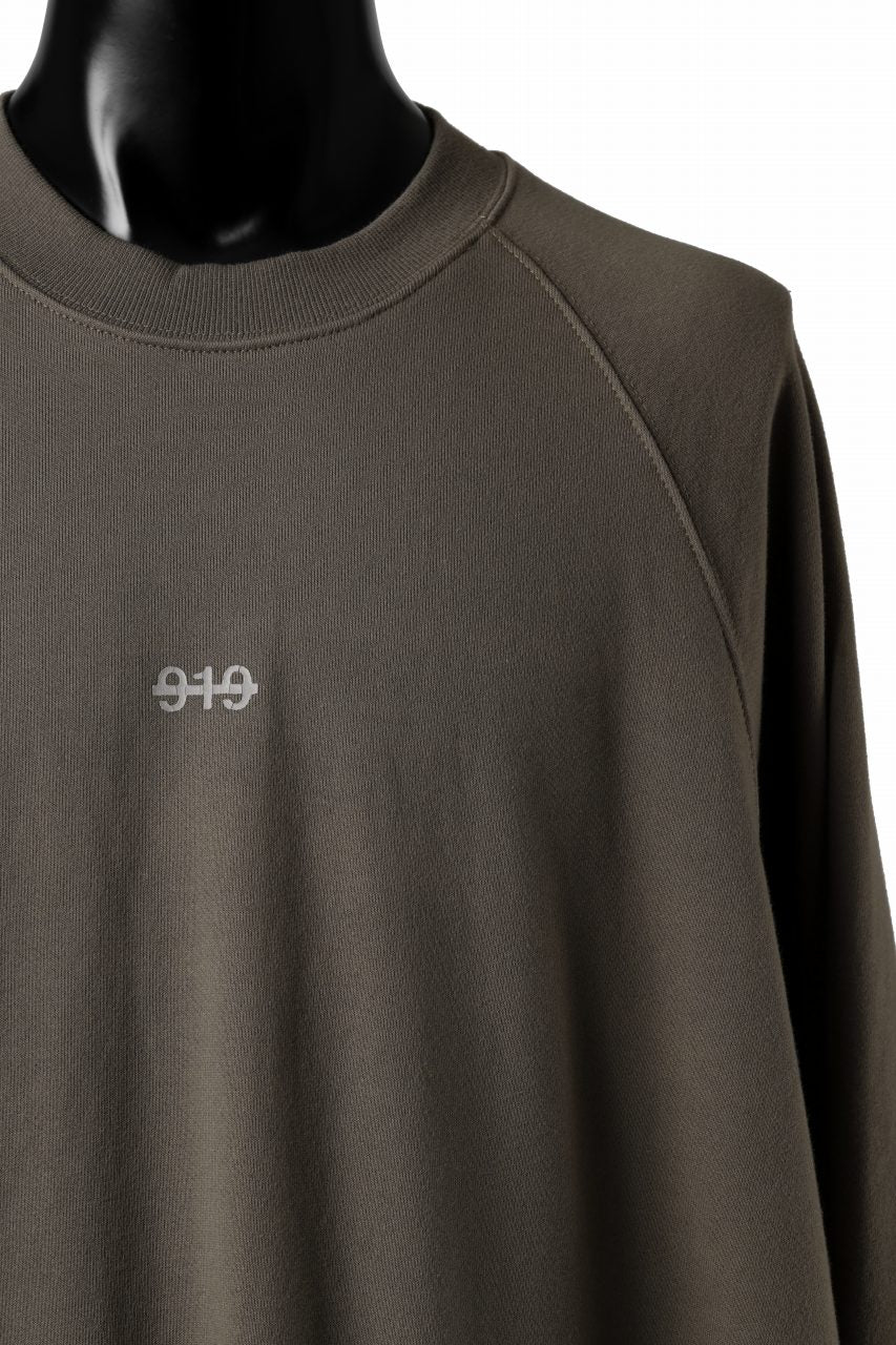 A.F ARTEFACT RAGLAN SWEAT TOP / PRINT BACK LOGO (BLACK)