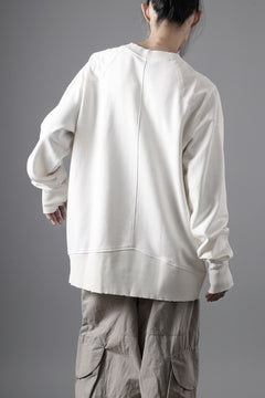 Load image into Gallery viewer, thom/krom CREW NECK TOPS / USED EFFECT COTTON SWEAT (CREAM)