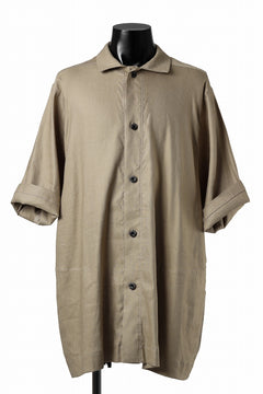 画像をギャラリービューアに読み込む, A.F ARTEFACT HALF SLEEVE SHIRT / STRETCH LINEN (BEIGE)