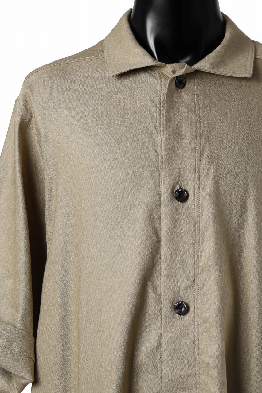 A.F ARTEFACT HALF SLEEVE SHIRT / STRETCH LIRA (BEIGE)