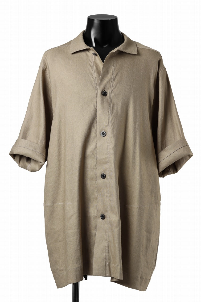 A.F ARTEFACT HALF SLEEVE SHIRT / STRETCH LIRA (BEIGE)