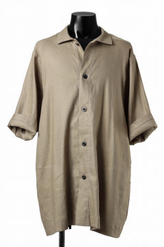 画像をギャラリービューアに読み込む, A.F ARTEFACT HALF SLEEVE SHIRT / STRETCH LINEN (BEIGE)