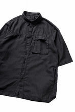 画像をギャラリービューアに読み込む, thom/krom HALF SLEEVE SHIRT / WASHED LINEN-COTTON (BLACK)