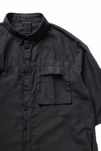 画像をギャラリービューアに読み込む, thom/krom HALF SLEEVE SHIRT / WASHED LINEN-COTTON (BLACK)