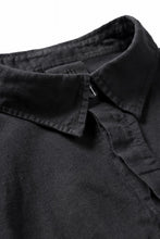 画像をギャラリービューアに読み込む, thom/krom HALF SLEEVE SHIRT / WASHED LINEN-COTTON (BLACK)