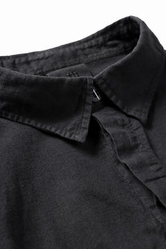 画像をギャラリービューアに読み込む, thom/krom HALF SLEEVE SHIRT / WASHED LINEN-COTTON (BLACK)