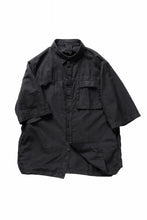 画像をギャラリービューアに読み込む, thom/krom HALF SLEEVE SHIRT / WASHED LINEN-COTTON (BLACK)