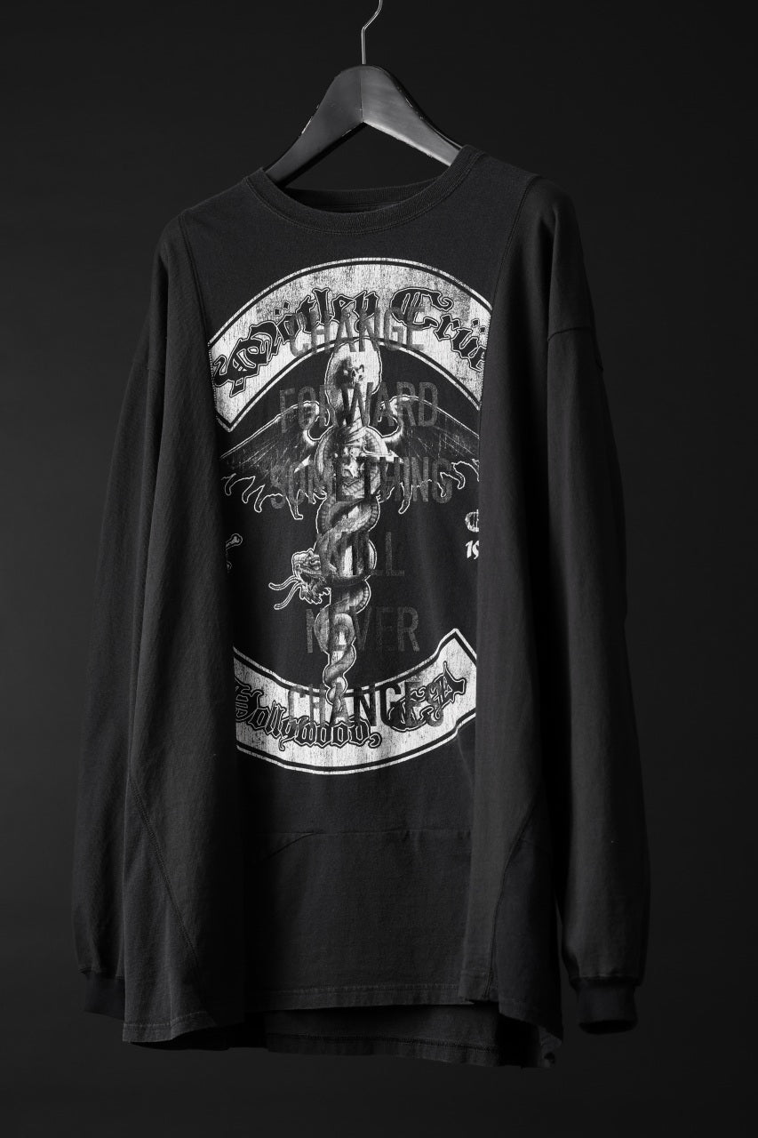 Load image into Gallery viewer, CHANGES exclusive VINTAGE REMAKE L/S TOPS (MULTI BLACK #S)
