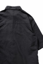 画像をギャラリービューアに読み込む, thom/krom HALF SLEEVE SHIRT / WASHED LINEN-COTTON (BLACK)