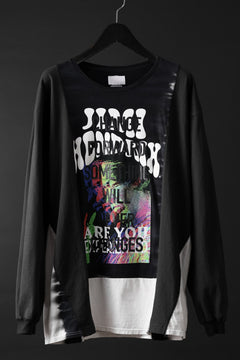 Load image into Gallery viewer, CHANGES exclusive VINTAGE REMAKE L/S TOPS (MULTI BLACK #R)