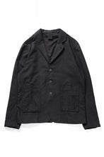 画像をギャラリービューアに読み込む, thom/krom 4 BUTTON BLAZER / WASHED LINEN-COTTON (BLACK)