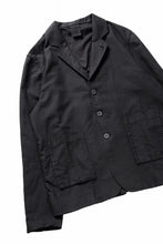 画像をギャラリービューアに読み込む, thom/krom 4 BUTTON BLAZER / WASHED LINEN-COTTON (BLACK)