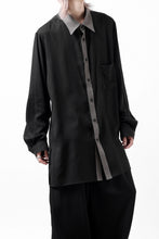 画像をギャラリービューアに読み込む, Y&#39;s for men SWITCHING COLLAR-PLACKET SHIRT / CELLULOSE LINEN (BLACK)