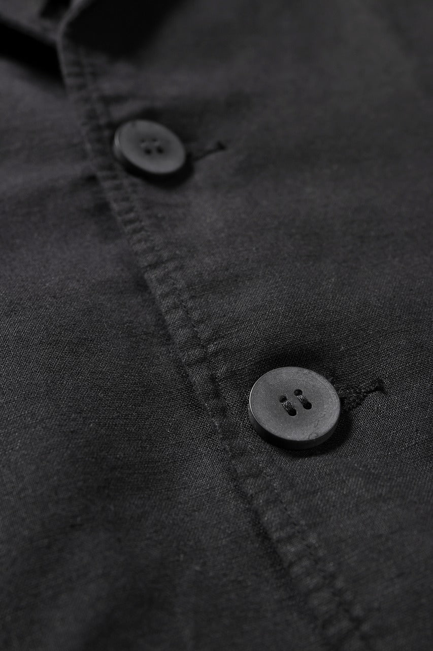 画像をギャラリービューアに読み込む, thom/krom 4 BUTTON BLAZER / WASHED LINEN-COTTON (BLACK)