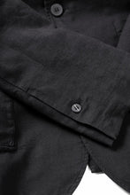 画像をギャラリービューアに読み込む, thom/krom 4 BUTTON BLAZER / WASHED LINEN-COTTON (BLACK)