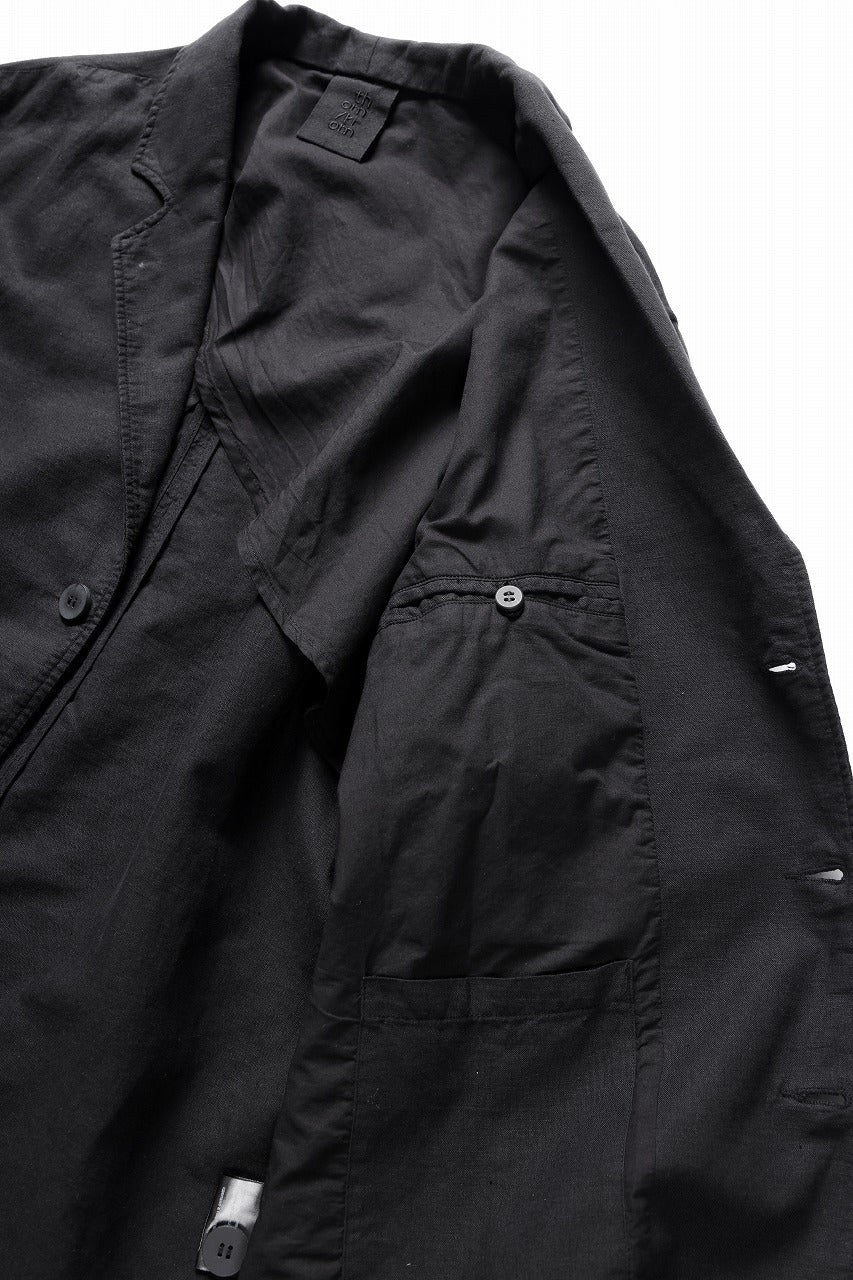 画像をギャラリービューアに読み込む, thom/krom 4 BUTTON BLAZER / WASHED LINEN-COTTON (BLACK)