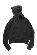 画像をギャラリービューアに読み込む, thom/krom OVERSIZED CROPPED HOODIE / STRUCTED SOFT JERSEY (BLACK)