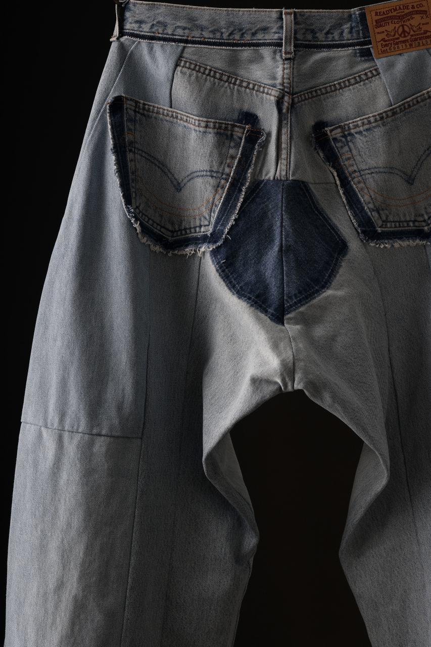 Load image into Gallery viewer, READYMADE DENIM PANTS (WIDE) / (BLUE #D)