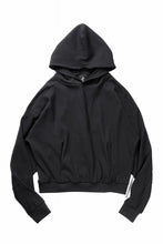 画像をギャラリービューアに読み込む, thom/krom OVERSIZED CROPPED HOODIE / STRUCTED SOFT JERSEY (BLACK)