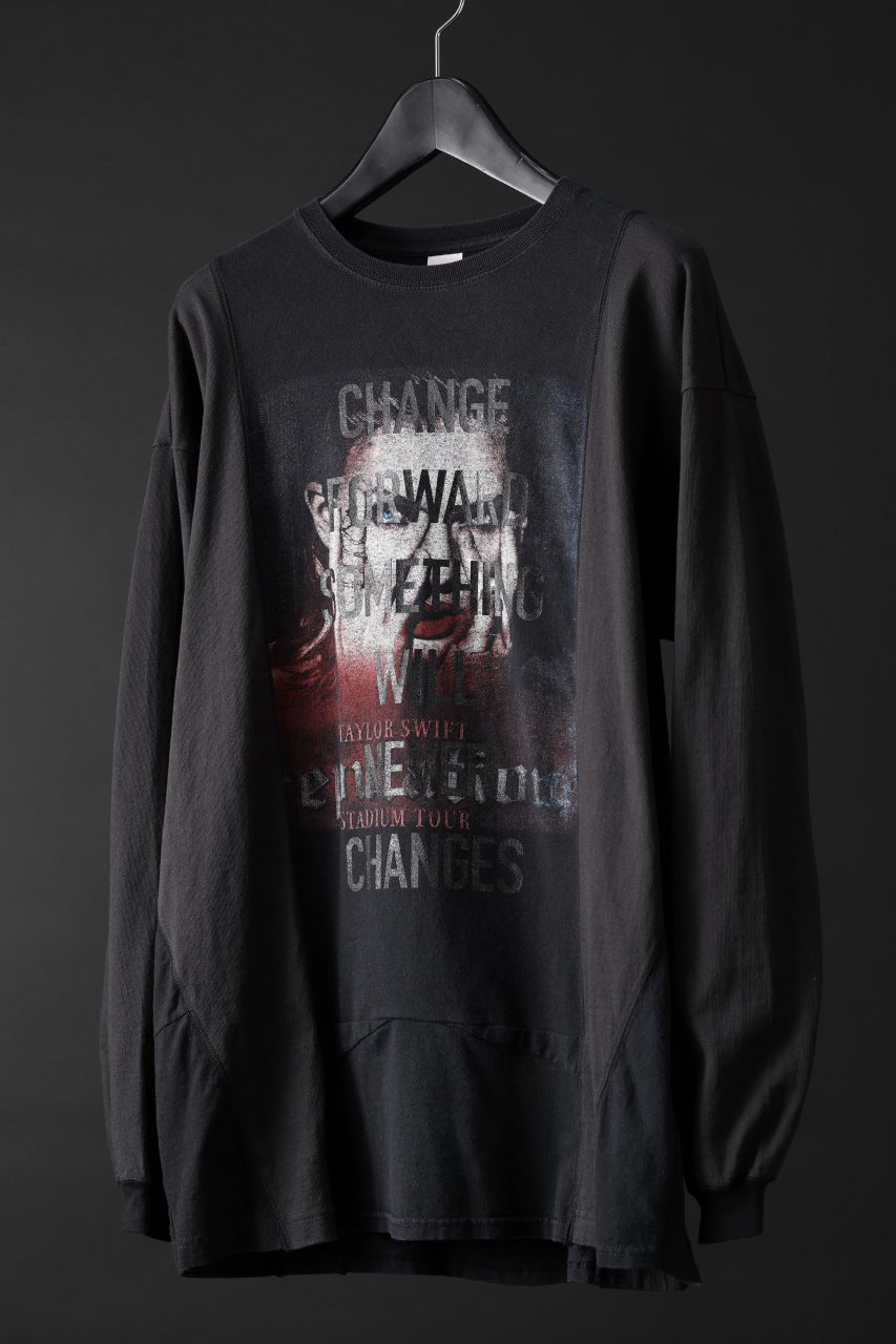 Load image into Gallery viewer, CHANGES exclusive VINTAGE REMAKE L/S TOPS (MULTI BLACK #W)