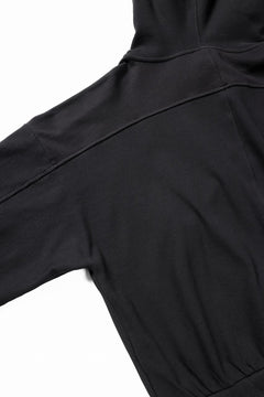 画像をギャラリービューアに読み込む, thom/krom OVERSIZED CROPPED HOODIE / STRUCTED SOFT JERSEY (BLACK)